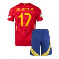 Camisa de time de futebol Espanha Nico Williams #17 Replicas 1º Equipamento Infantil Europeu 2024 Manga Curta (+ Calças curtas)
